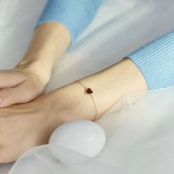 Bracelet cœur rouge
