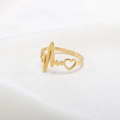 bague avec battement cœur