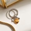 bague avec breloque cœur