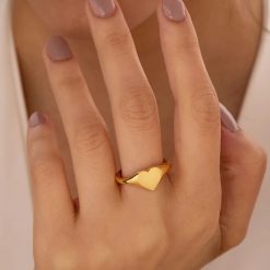 bague avec chevalière cœur