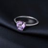 bague avec cœur améthyste