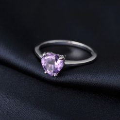 bague avec cœur améthyste