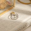 bague breloque avec cœur