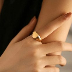 bague chevalière cœur