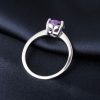 bague cœur avec améthyste