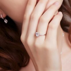 bague coeur avec diamant