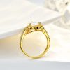 bague cœur avec or 18 carats