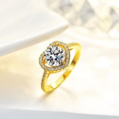 bague cœur or 18 carats