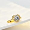bague cœur or 18 carats de luxe