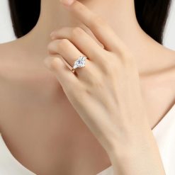 bague cœur or jaune