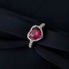 bague cœur rubis de luxe