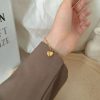 bracelet avec cœur plaqué or