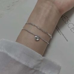 bracelet chaine avec cœur
