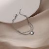 bracelet chaine avec cœur de marque