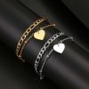 bracelet cœur en acier inoxydable