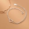bracelet cœur en argent femme