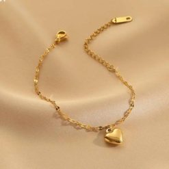 bracelet cœur plaqué or