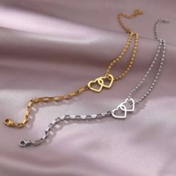 bracelet double cœur