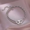 bracelet en double cœur