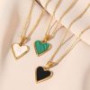 collier avec cœur nacre multicolores