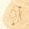 collier avec cœur plaqué or
