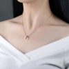 collier avec cœur rose gold