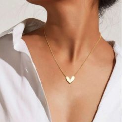 collier cœur blanc