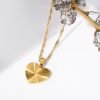 collier cœur doré