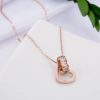 collier cœur en rose gold
