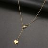 collier cœur forme infini