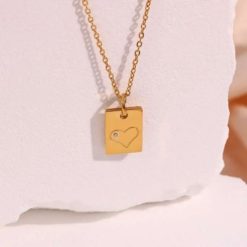 collier cœur médaillon