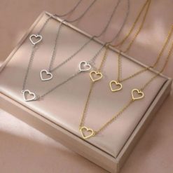 collier cœur multirang