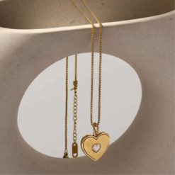 collier cœur plein