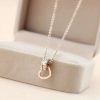 collier cœur rose gold