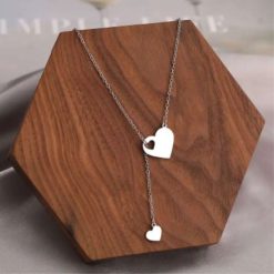 collier double cœur