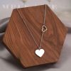 collier grand cœur de marque