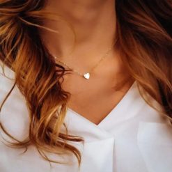 collier plus cœur ras de cou