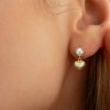 Boucles d'oreilles cœur nacré