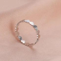 bague avec cœur ajustable