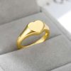 bague avec cœur doré