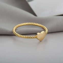 bague avec cœur fine