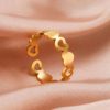 bague avec cœur minimaliste