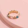 bague avec cœur multicolore