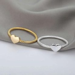 bague cœur fine