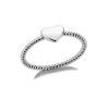 bague cœur fine de marque