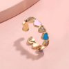 bague cœur multicolore