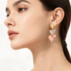 boucles d’oreilles 3 cœurs de marque