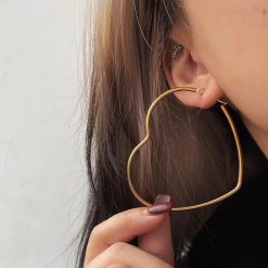boucles d’oreilles anneau cœur