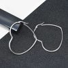 boucles d’oreilles anneau cœur de luxe