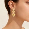 boucles d’oreilles avec 3 cœurs